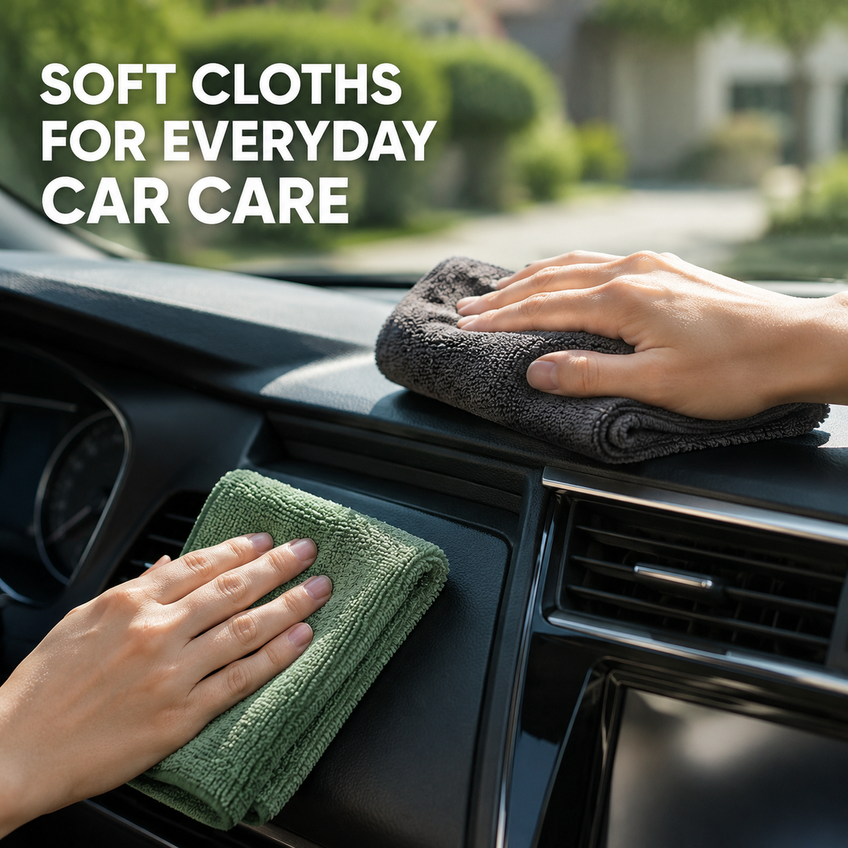 Microfibre Car Cleaning Cloths - Set of 6