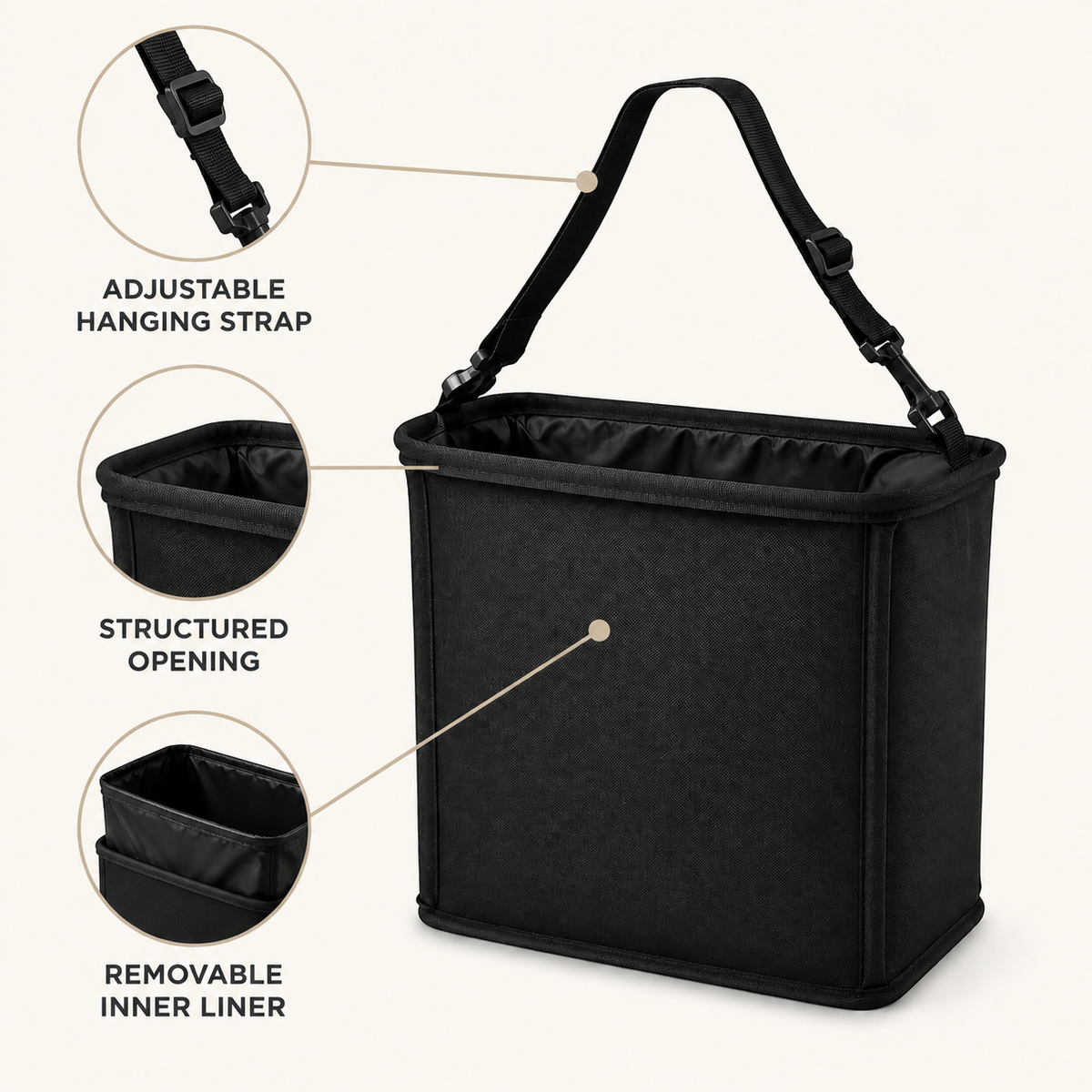 Foldable Car Rubbish Bin