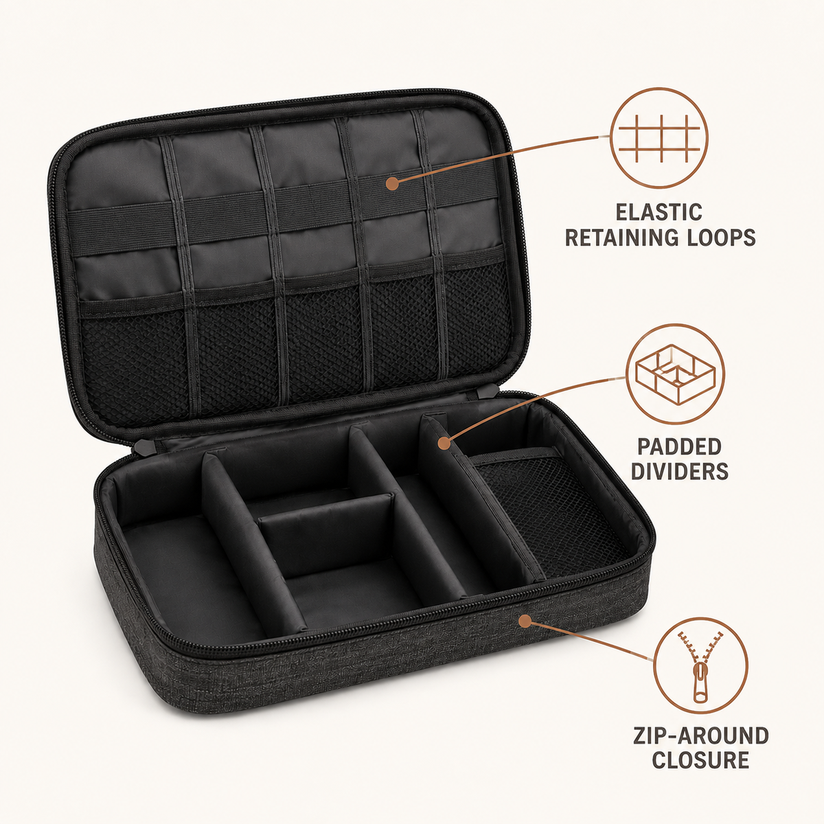 Travel Cable and Accessory Organiser