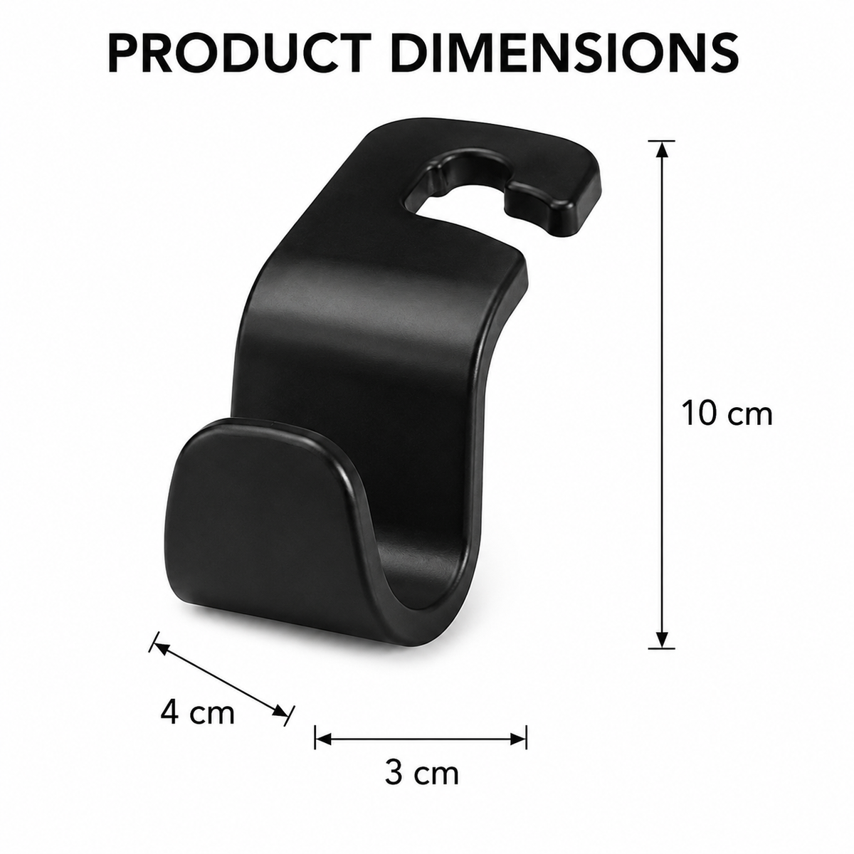 Car Headrest Storage Hooks - Set of 4