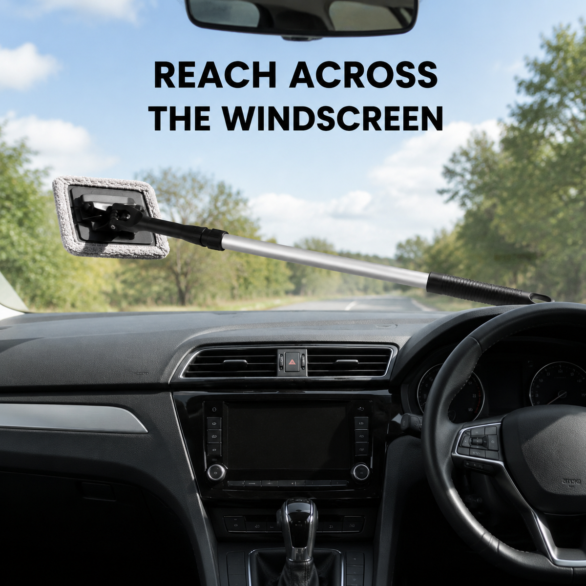 Long-Handle Windscreen Cleaning Tool